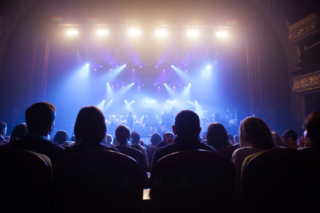 Audience watching a live stage performance in Myrtle Beach